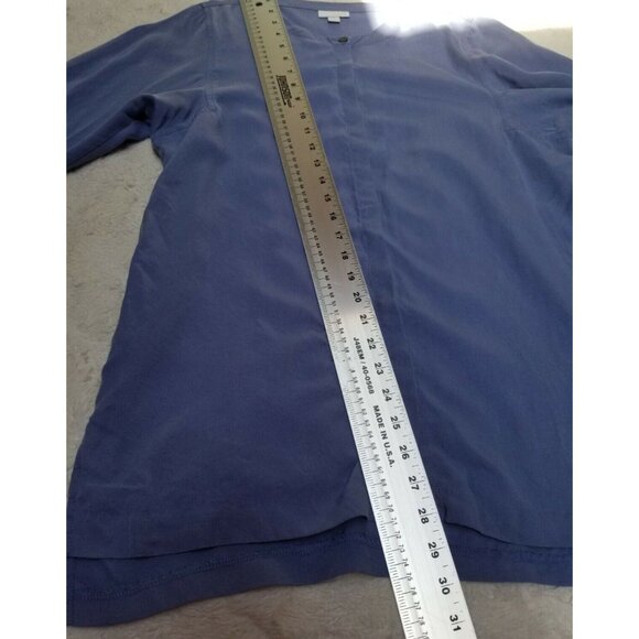 J.Jill Purejill Womens Blue Round Neck Long Sleeve Top Pullover Side Slit Small - Picture 6 of 6